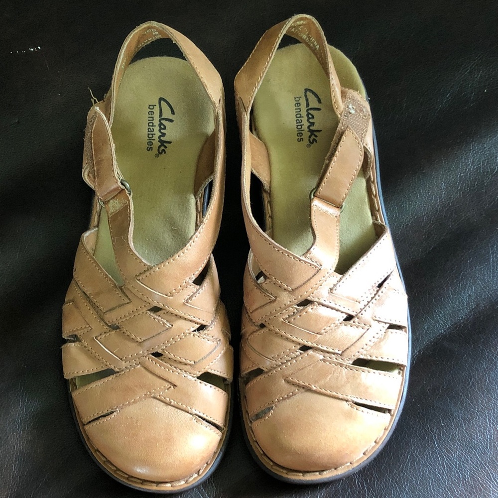 Clarks Women's Brown Leather Sandals